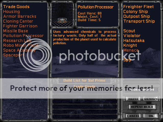 Build Menu